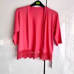Dunnes Girls Coral Crochet Hem Cardigan - Age 10 Years - BNWT