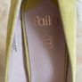 Faith Lime Green Suede open toe platform shoes Image 4
