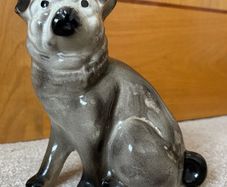 Antique  Ceramic Pug Dog Figurine