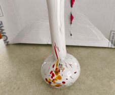 Lovely Vintage MCM Mdina Glass Long Stem Vase, Bulbous Base