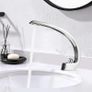Bathroom Taps Basin Mixer Tap Chrome Single Lever Bathroom Sink Taps Modern Basin Tap 1 Hole Brass, Mono Sink Faucet with Hot and Cold G1/2 Adaptor for Washroom, Cloakroom Image 4
