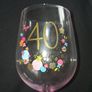 40th Birthday Wine Glass Image 3