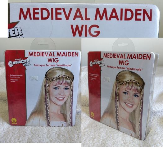 Medieval Maiden Fancy Dress Wig, New In Box