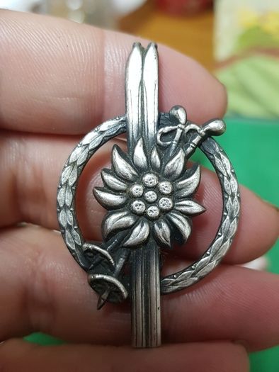 Vintage German Skiing Brooch