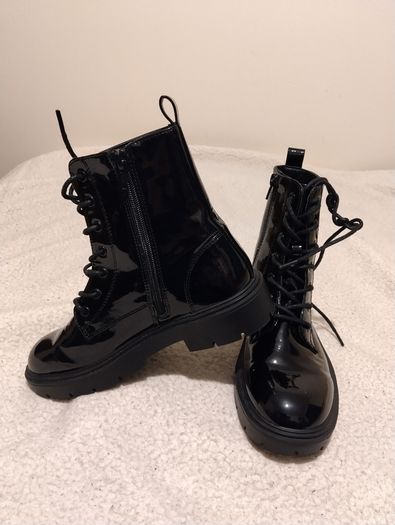 Black Patent Ankle Boots