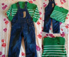 Denim Dungaree,s And Jumper set