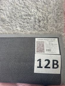 silver shaggy rug