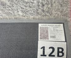 silver shaggy rug