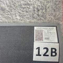 silver shaggy rug