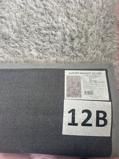 silver shaggy rug