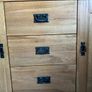 Solid Oak Sideboard And Solid Oak Glass Cabinet Image 3