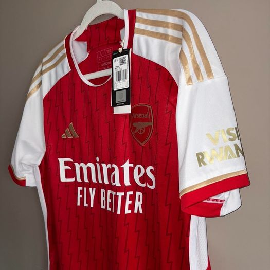 Adidas Arsenal Home Jersey Red White Gold BNWT Size L