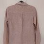 Marks Spencer red white stripe 100% pure linen shirt size 8-10 Image 9
