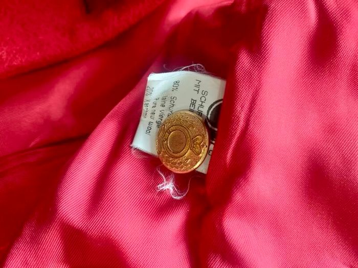 Vintage Klein petite Paris Red wool blazer size 36 Small Postage included
