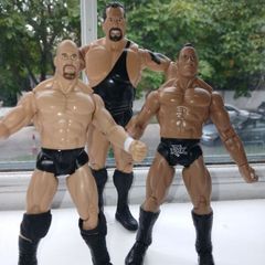 Westlers The Rock, Stone Cold and Big Show