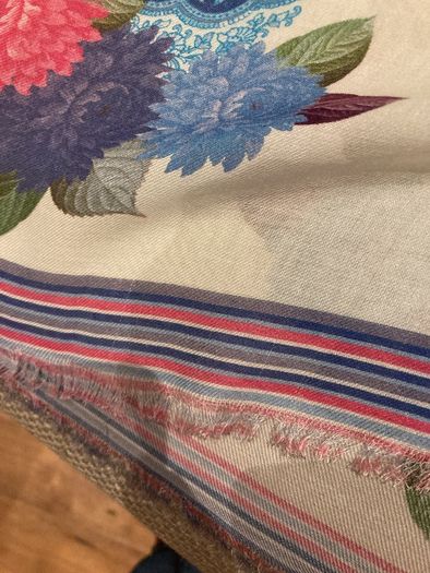Susannagh Grogan Colourful Modal Long Scarf with frayed ends