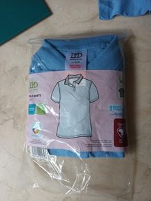 Girls School  Blue Polo Shirts X 4.  Age 6-7 years.   B.N.W.T.