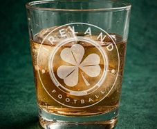 Ireland Football Laser-Engraved Whiskey Tumbler