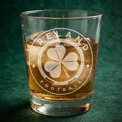 Ireland Football Laser-Engraved Whiskey Tumbler