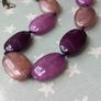 Purple large beaded necklace Image 2