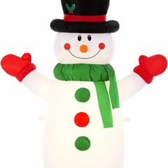 Christmas Inflatable Snowman - Outdoor/Indoor Bright LED Light Up Porch Decoration - Built in Air Compressor - Pegs Included for Garden Use 100cm 3.3ft (FREE POSTAGE)