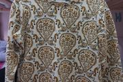 Gold and black design top