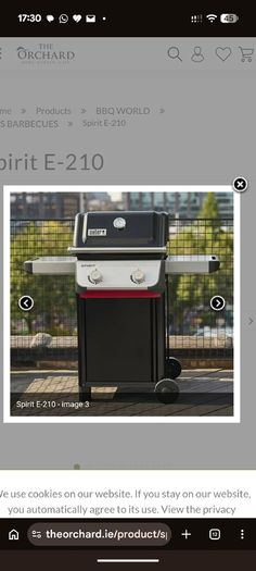 Weber Spirit E210 BBQ and accessories. Unused 3 weeks old