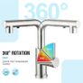 Kitchen Tap With 3 Function Sprayer, Pull Out Mixer With 360 Swivel, Single Handle Sink Tap for Bathroom or Kitchen, Stainless Steel Image 3