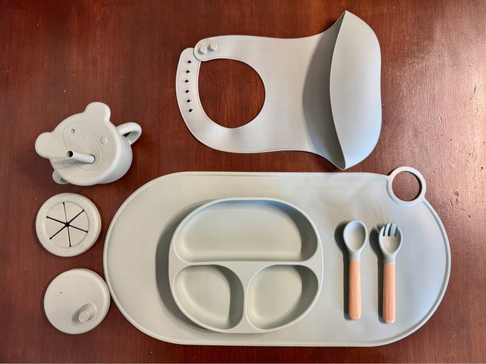 Silicone baby weaning set