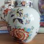 Fabulous Antique Masons Ironstone Medium Sized (7 inch tall) Lidded Prunus Jar/Ginger Jar in the Mandarin Pattern, Circa 1920 Image 4