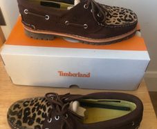 Timberland Leopard Boat Shoes UK 5 EU 38 New Boxed