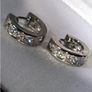 Pristine Vintage Reversible Silver Huggies Image 10