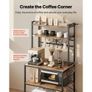 Kitchen Bakers Rack, 1.5m Power Cable Bakers Rack with Power Outlet, Kitchen Stand with X-Shaped Support Bar, 12 S-Shaped Hooks, Coffee Bar Stand for Dishes, Spice Bottles, Built-In Power Strip Image 5