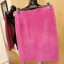 Women's Skirt Pink Suede SIZE 16 Image 2