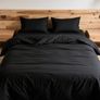 Superking Black Bed Linen Set Zip Close Image 2