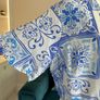 New Look Blue and White Faux Wrap Summer Dress Image 5