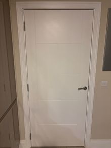 Two white interior doors