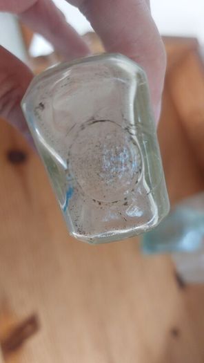 Fabulous Collection of Four Assorted Antique and Vintage Apothecary and Household Bottles in Clear Glass, Price for All Four, Not Splitting
