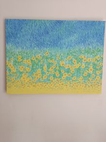David Clapp "Sunflowers in Provence" Large Canvas Wall Art (60x80 cm)