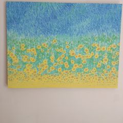 David Clapp "Sunflowers in Provence" Large Canvas Wall Art (60x80 cm)