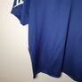 Vintage adidas schwans cup football polo shirt 2003 size large ptp 20" navy in excellent condition Image 6