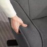 Rocking recliner with footstool, Gray Image 6