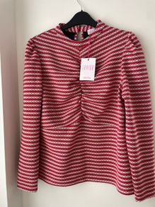 Savida red ruched top size 16