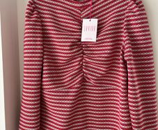 Savida red ruched top size 16