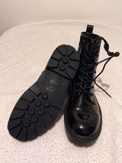 Black Patent Ankle Boots