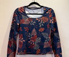 Navy Autumnal Style Top Size S!