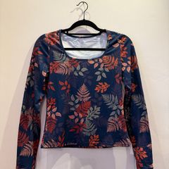Navy Autumnal Style Top Size S!
