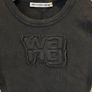 ALEXANDER WANG Logo Applique Cropped T Shirt Top Size S! Image 9