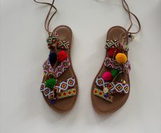 River Island boho beaded strappy sandals