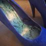 High Heels/Just Fab Anahi Blue And Teal Heels Suede And Teal Snake Skin Size 5 UK ..  38EU Womens Image 4